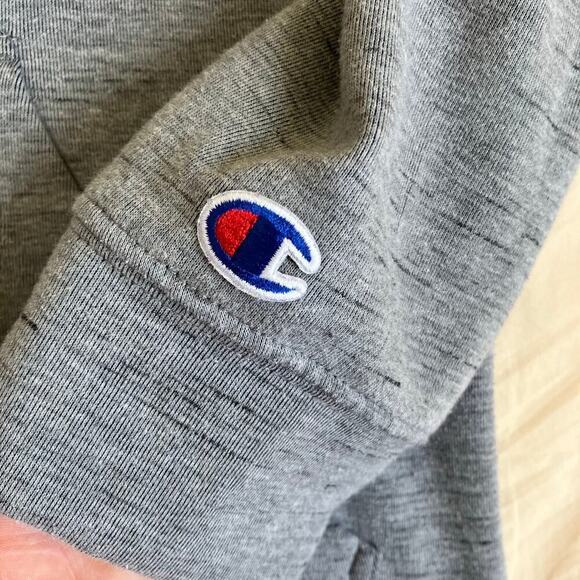 Champion Mens Sz M NC State Wolfpack Sweatshirt Hoodie Heathered Grey Red Logo - Picture 12 of 16